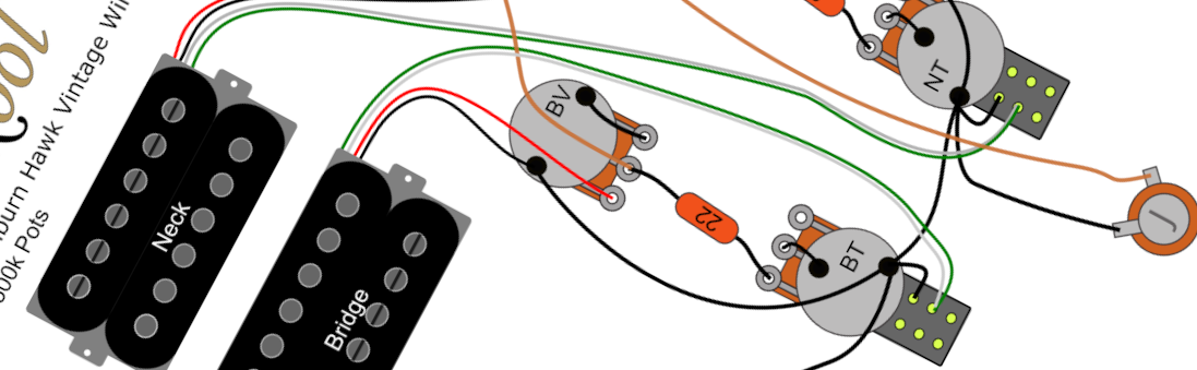 Washburn Hawk With Coil Split Wiring Diagram & Fitting Instructions