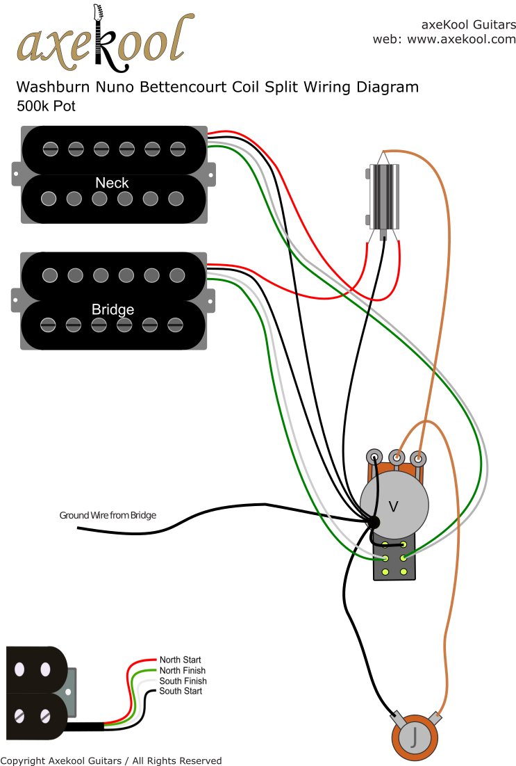 Washburn Nuno Bettencourt with Coil Split Wiring Diagram Washburn Nuno Bettencourt with Coil Split Wiring Diagram
