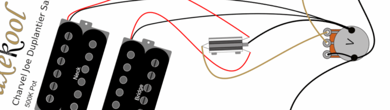 Charvel Joe Duplantier San Dimas Style 2 HH Wiring Diagram & Fitting Instructions
