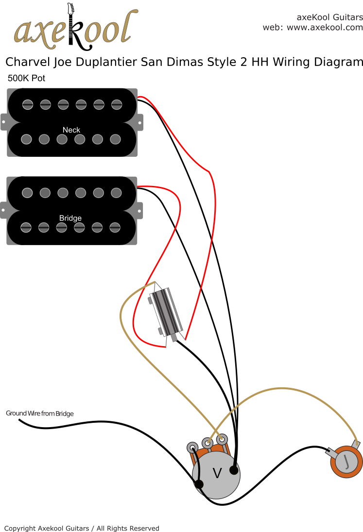 Charvel Joe Duplantier San Dimas Style 2 HH Wiring Diagram Charvel Joe Duplantier San Dimas Style 2 HH Wiring Diagram