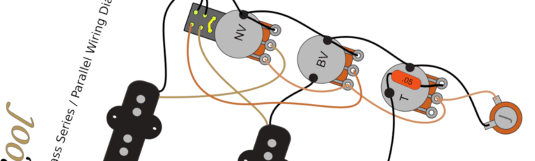 Fender Jazz Bass Series / Parallel Wiring Diagram & Fitting Instructions