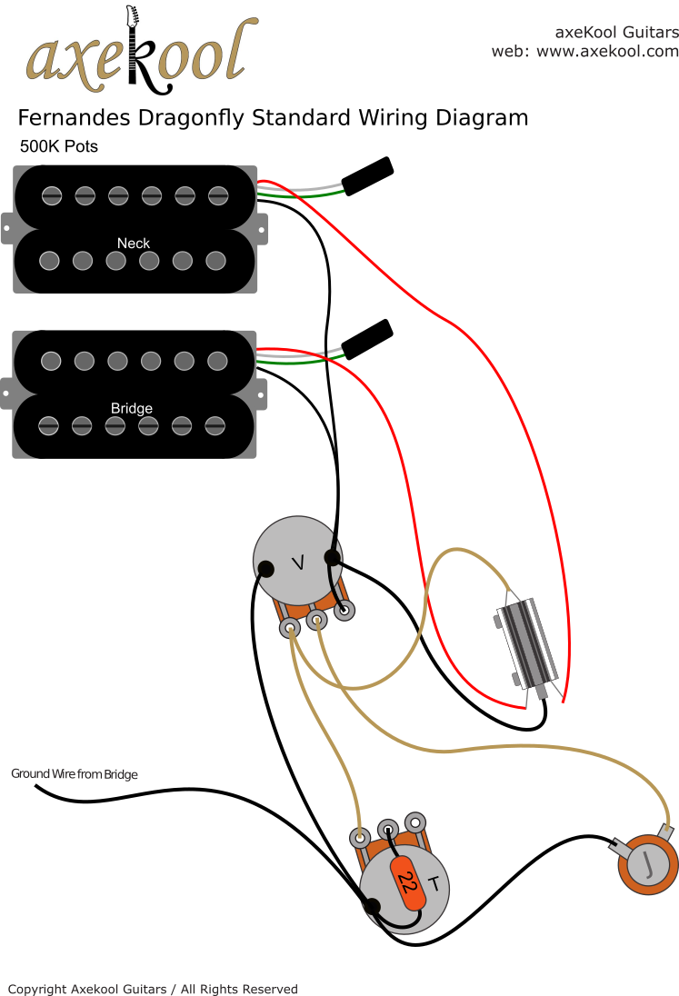 Fernandes Dragonfly Standard Wiring Diagram & Fitting Instructions Fernandes Dragonfly Standard Wiring Diagram & Fitting Instructions