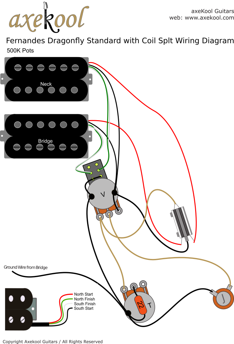Fernandes Dragonfly Standard with Coil Split Wiring Diagram Fernandes Dragonfly Standard with Coil Split Wiring Diagram