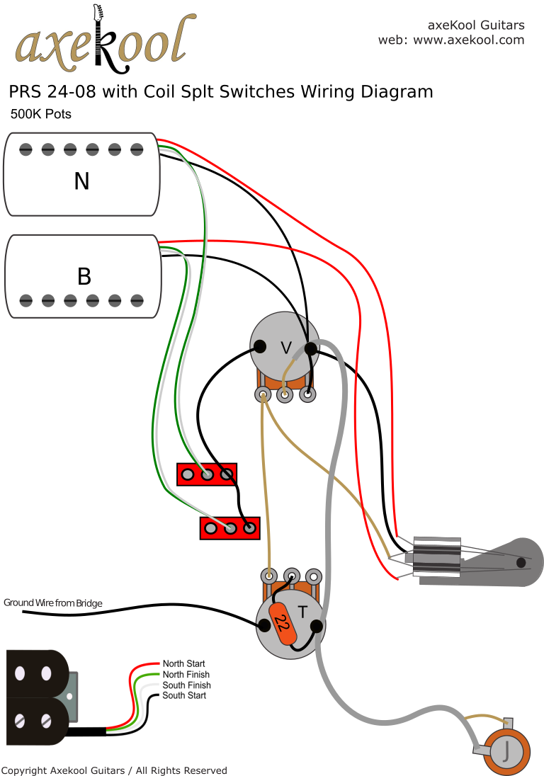 PRS 24-08 with Coil Split Switches Wiring Harness