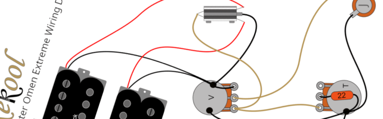 Schecter Omen Extreme Wiring Diagram & Fitting Instructions