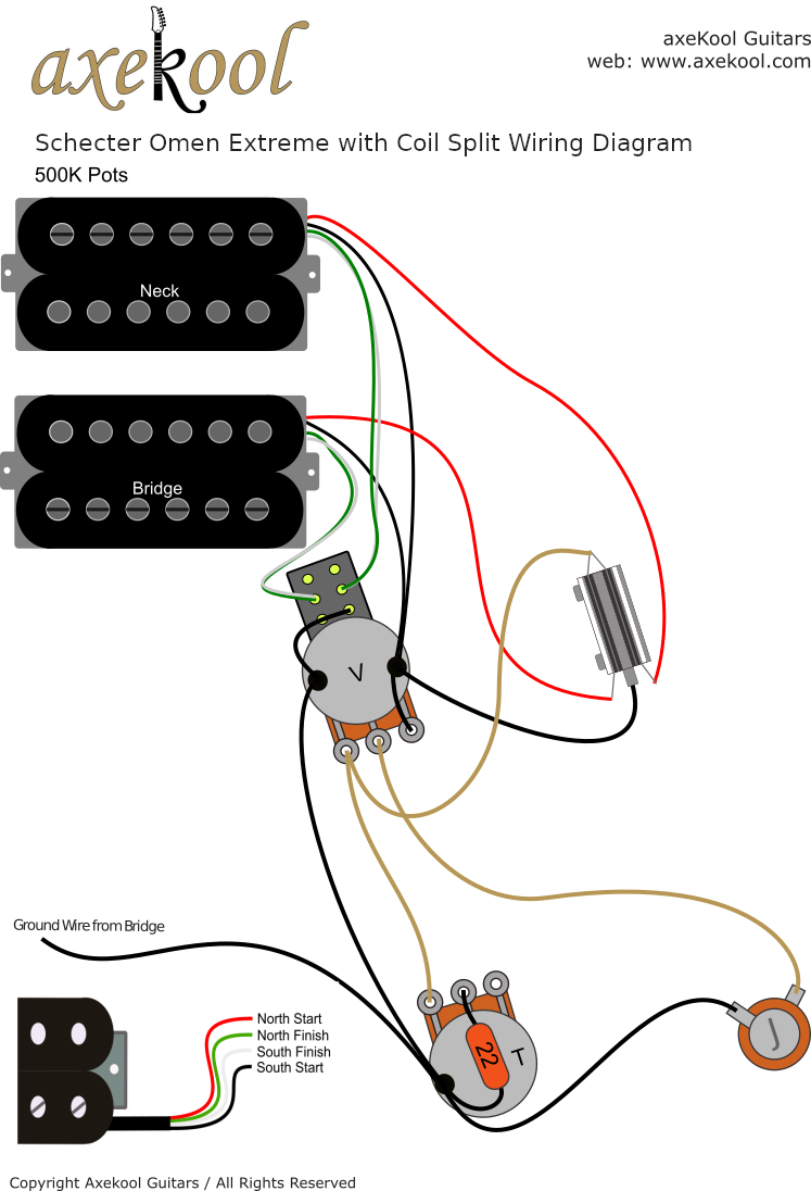Schecter Omen Extreme with Coil Split Wiring Diagram Schecter Omen Extreme with Coil Split Wiring Diagram