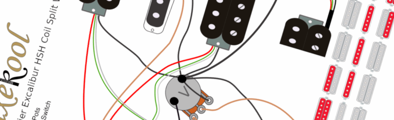 Vigier Excalibur HSH Coil Split Wiring Diagram & Fitting Instructions
