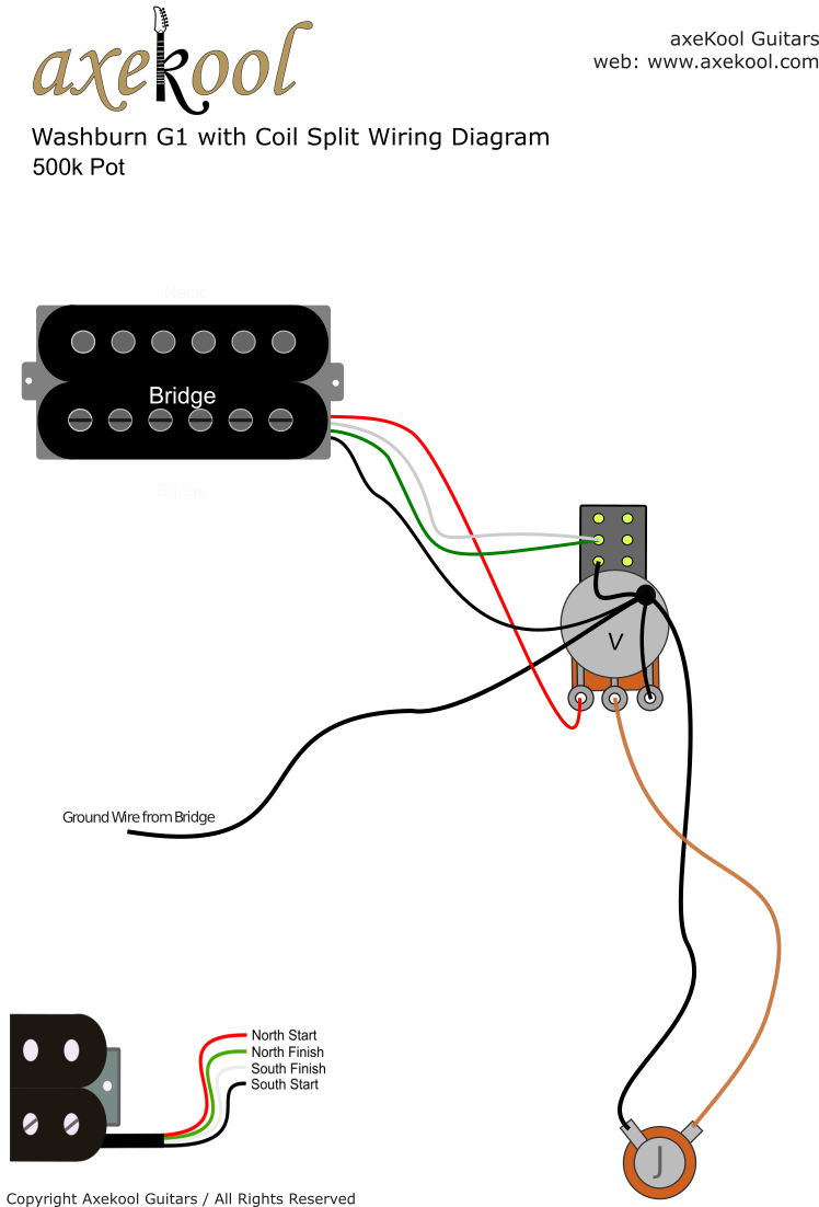 Washburn G1 with Coil Split Wiring Diagram Washburn G1 with Coil Split Wiring Diagram