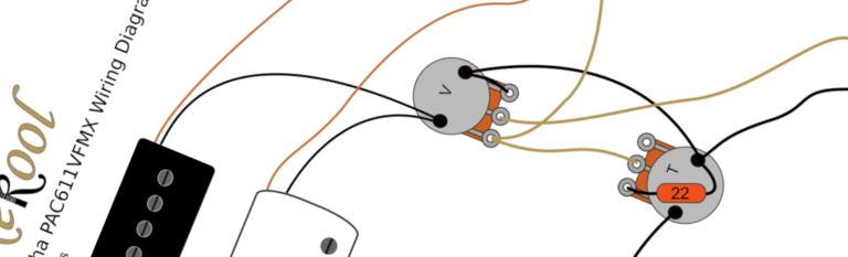 Yamaha Pacifica PAC611VFMX Wiring Diagram & Fitting Instructions