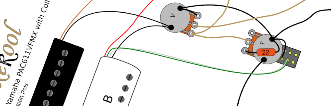 Yamaha Pacifica PAC611VFMX with Coil Split Wiring Diagram & Fitting Instructions