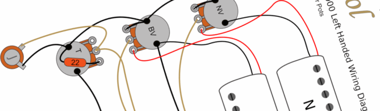ESP / LTD ES-1000 Left Handed Wiring Diagram & Fitting Instructions