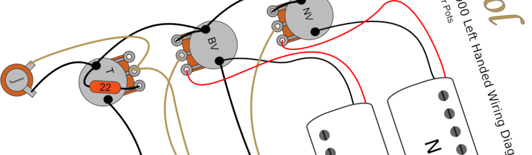ESP / LTD ES-1000 Left Handed Wiring Diagram & Fitting Instructions ESP / LTD ES-1000 Left Handed Wiring Diagram & Fitting Instructions