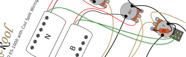 ESP / LTD ES-1000 with Coil Split Wiring Diagram & Fitting Instructions