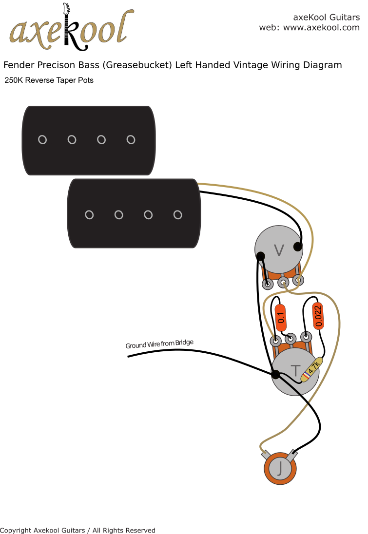 Fender Precision Bass Greasebucket Vintage Left Handed Wiring Diagram