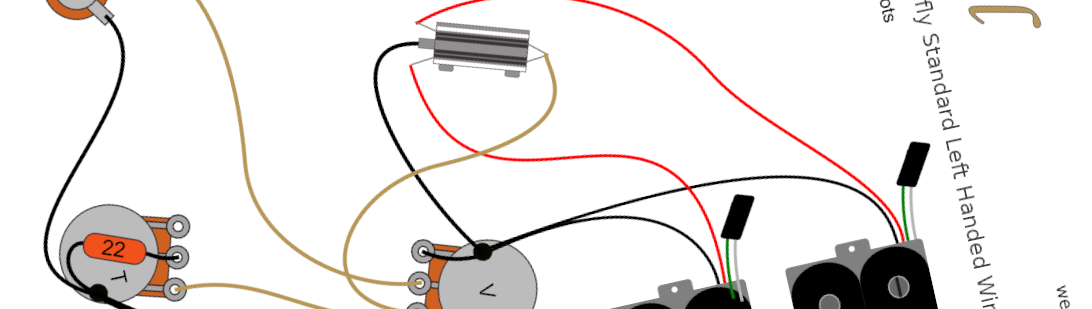 Fernandes Dragonfly Standard Left Handed Wiring Diagram & Fitting Instructions