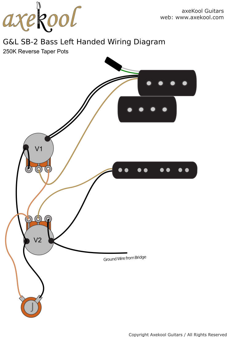 G&L SB-2 Bass Left Handed Wiring Diagram G&L SB-2 Bass Left Handed Wiring Diagram