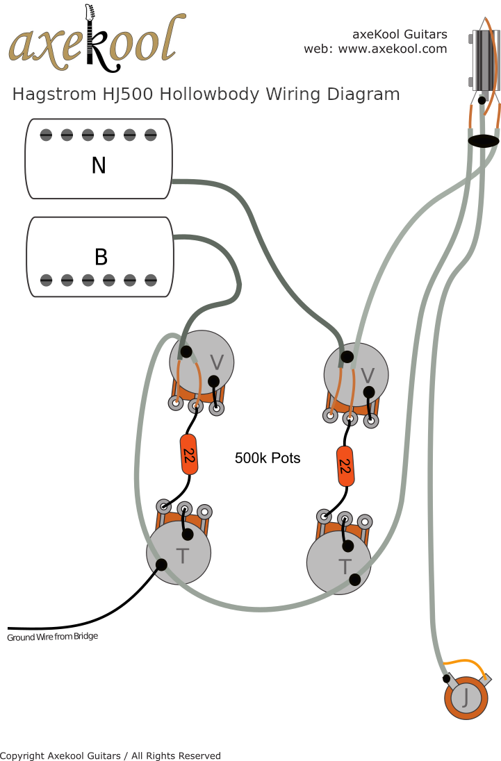 Hagstrom HJ500 Hollowbody Wiring Diagram