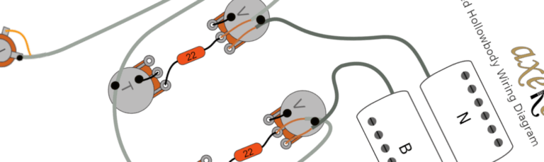 Hagstrom HJ500 Left Handed Hollowbody Wiring Diagram & Fitting Instructions