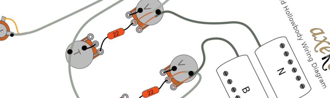 Hagstrom HJ500 Left Handed Hollowbody Wiring Diagram & Fitting Instructions