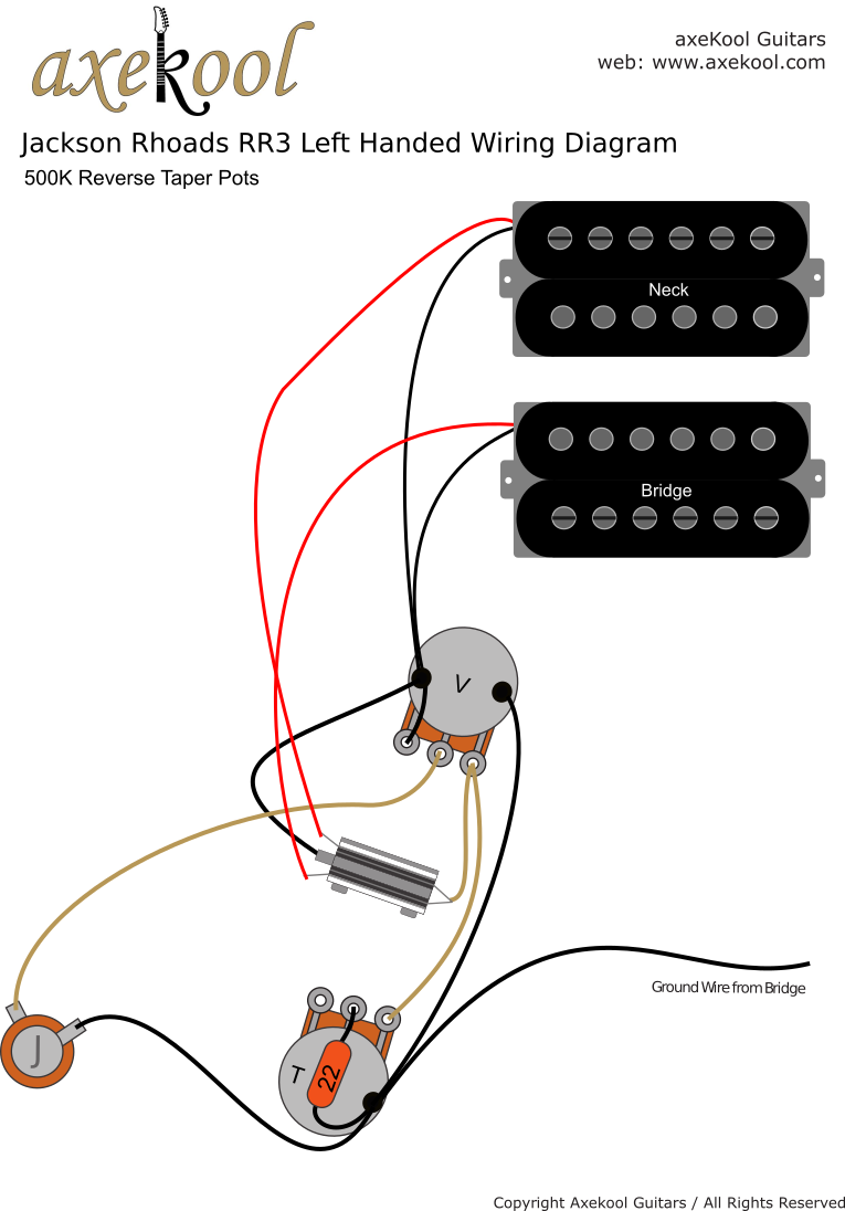 Jackson Rhoads RR3 Left Handed Wiring Diagram