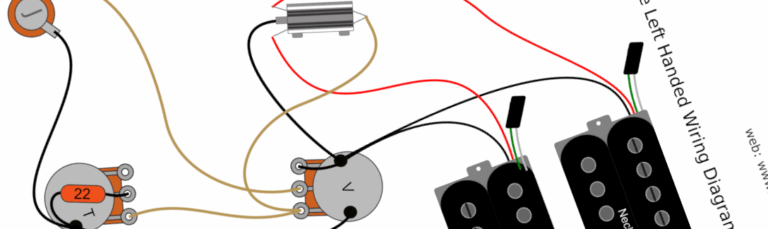 Schecter Omen Extreme Left Handed Wiring Diagram & Fitting Instructions