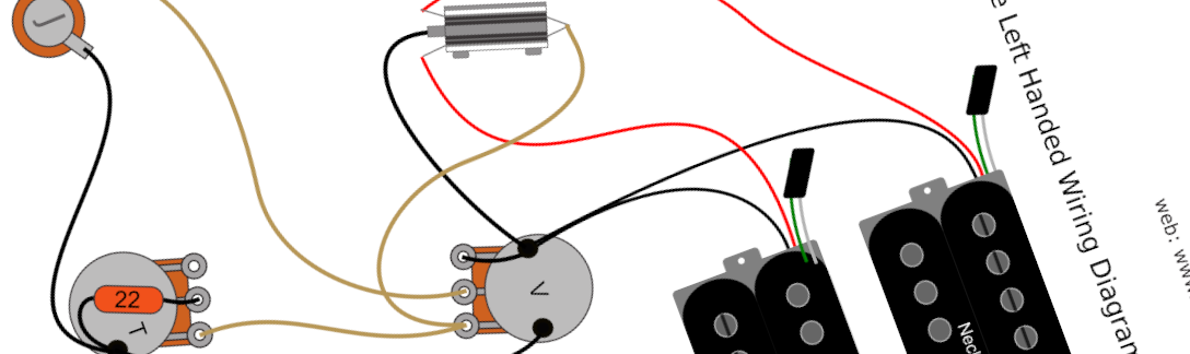 Schecter Omen Extreme Left Handed Wiring Diagram & Fitting Instructions