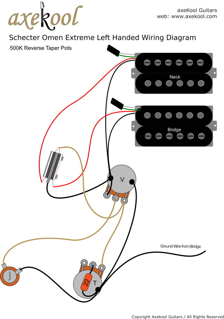 Schecter Omen Extreme Left Handed Wiring Diagram