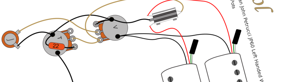 Sterling by Music Man John Petrucci JP60 Left Handed Wiring Diagram & Fitting Instructions Sterling by Music Man John Petrucci JP60 Left Handed Wiring Diagram & Fitting Instructions