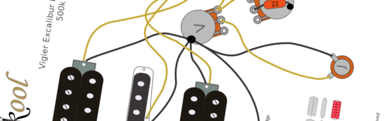 Vigier Excalibur HSH Left Handed Wiring Diagram & Fitting Instructions