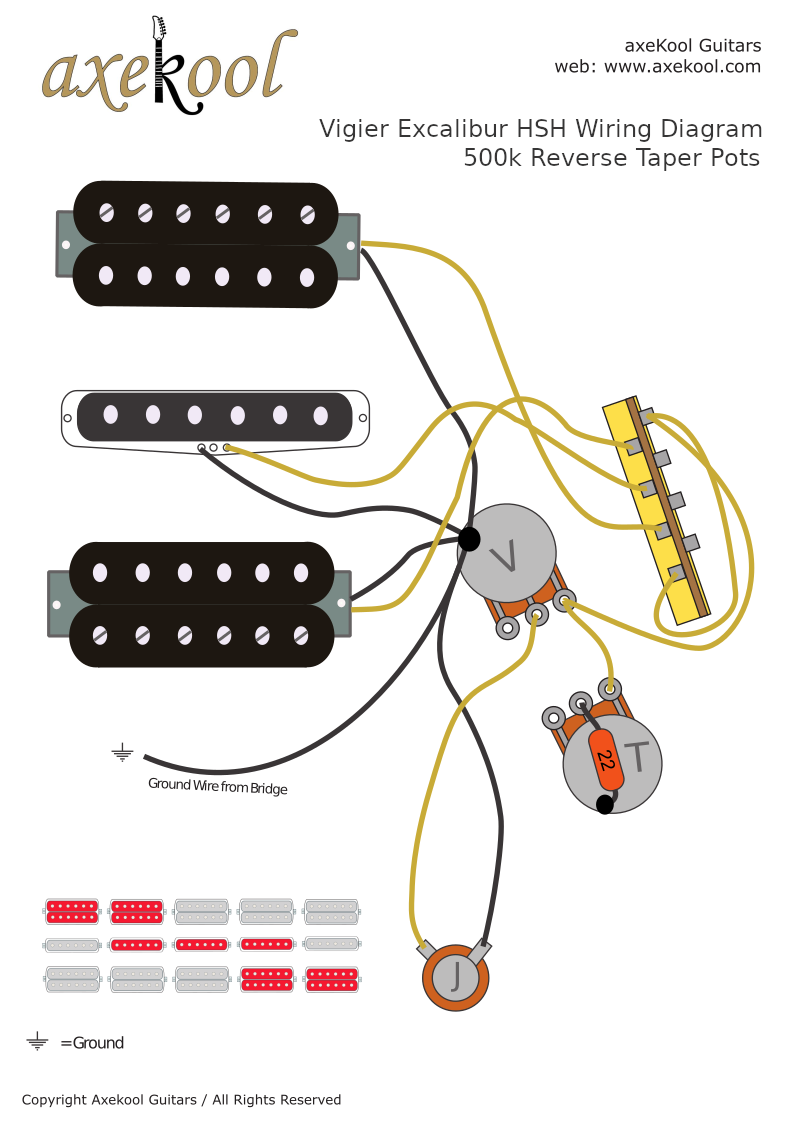 Vigier Excalibur HSH Left Handed Wiring Diagram