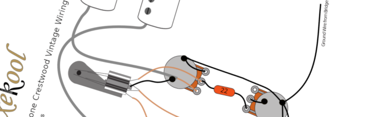 Epiphone Crestwood Vintage Wiring Diagram & Fitting Instructions