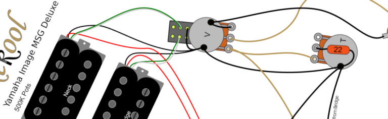 Yamaha Image MSG Deluxe with Coil Split Wiring Diagram & Fitting Instruction