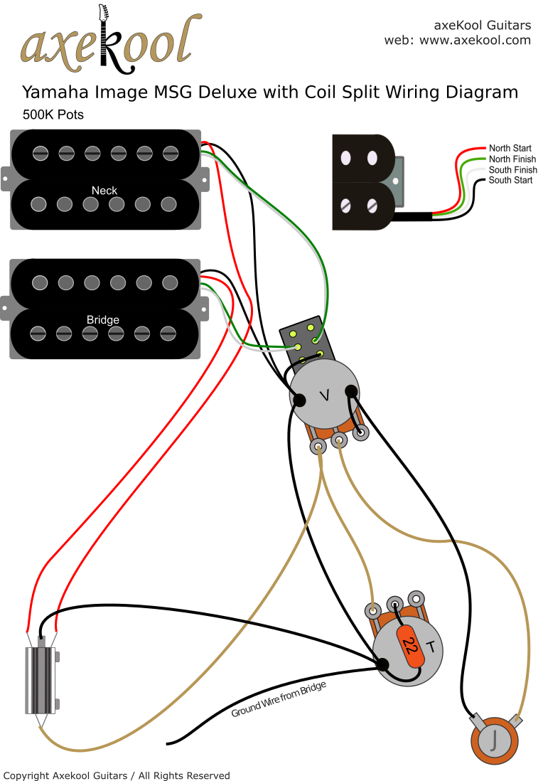 Yamaha Image MSG Deluxe with Coil Split Wiring Diagram