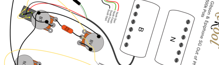 Gibson & Epiphone SG Out of Phase Wiring Diagram & Fitting Instructions
