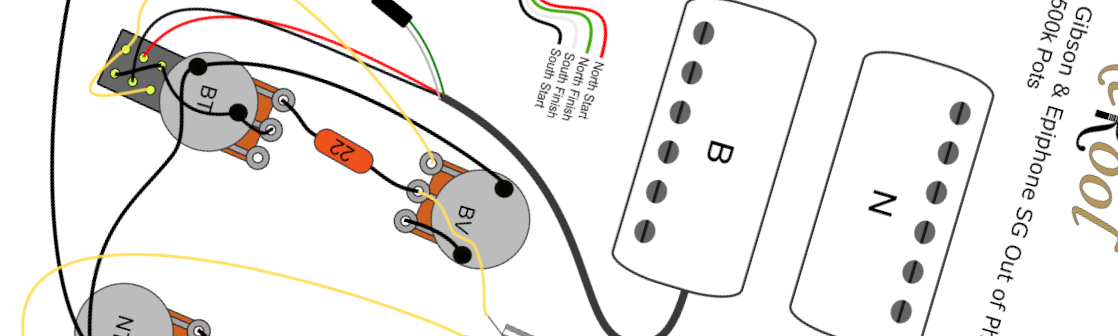 Gibson & Epiphone SG Out of Phase Wiring Diagram & Fitting Instructions