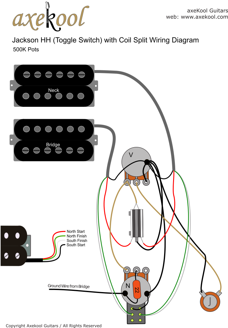 Jackson HH (Toggle Switch) With Coil Split Wiring Diagram