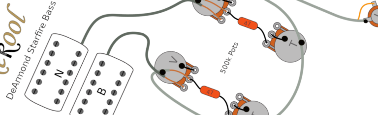 DeArmond Starfire Bass Wiring Diagram & Fitting Instructions