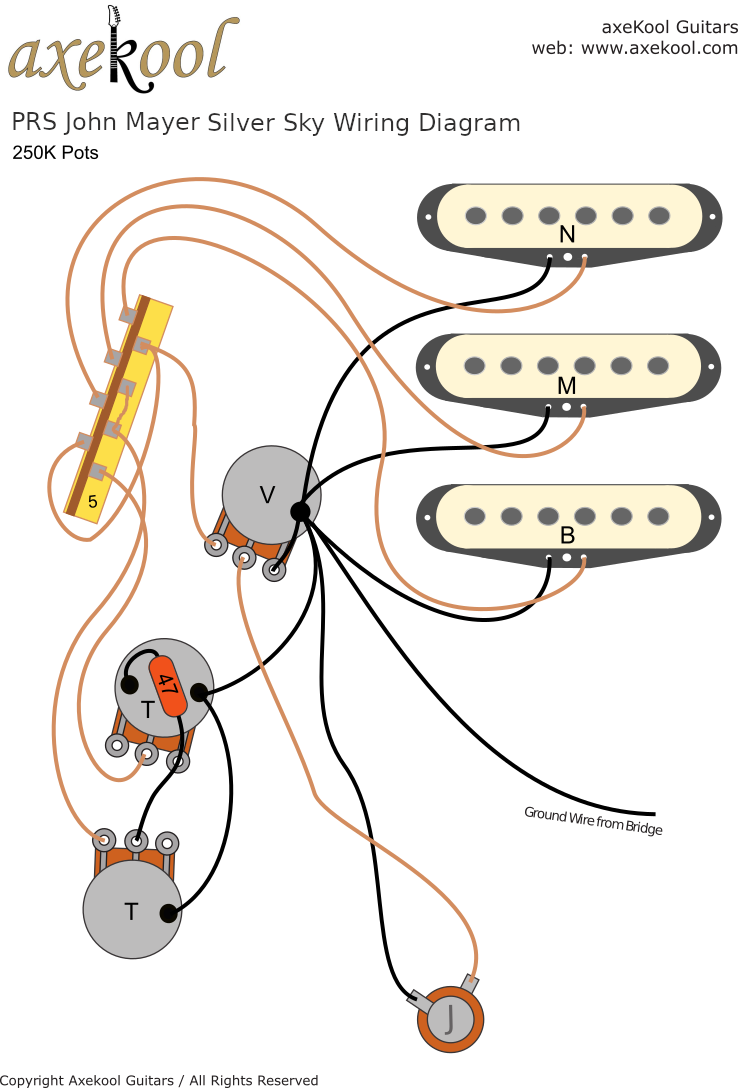 PRS John Mayer Silver Sky Wiring Diagram